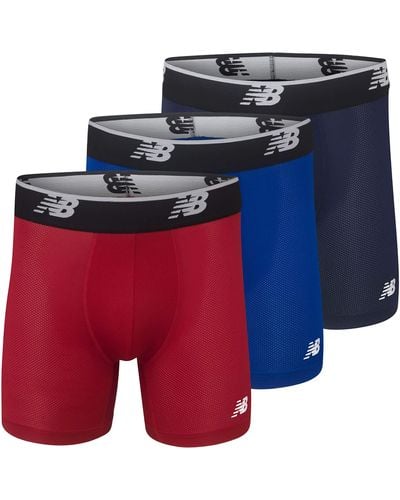 New Balance Mesh 5" No Fly Boxer Brief - Red