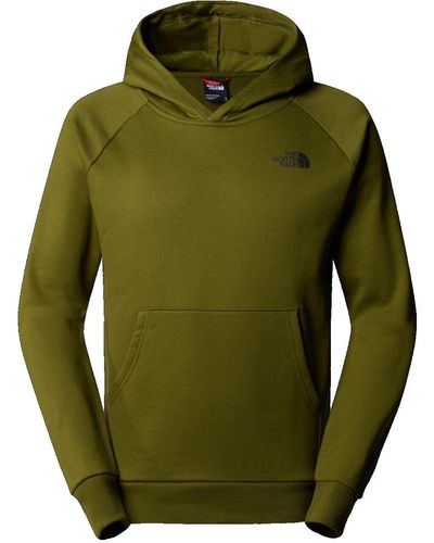 The North Face Raglan Redbox Hooded Sweatshirt Forest Olive S - Green