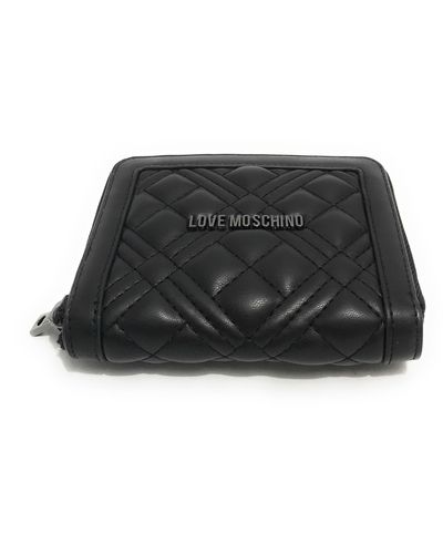 Love Moschino Quilted Porte-Monnaie 13 cm - Noir