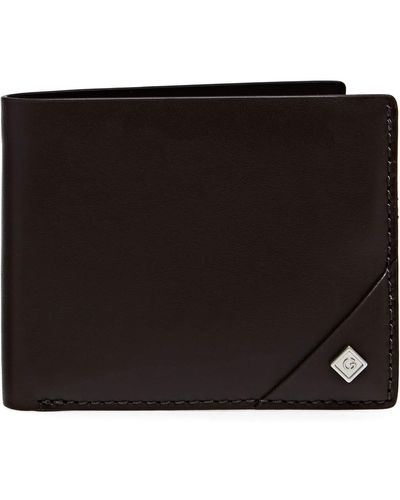 GANT Leather Wallet One Size Black Coffee