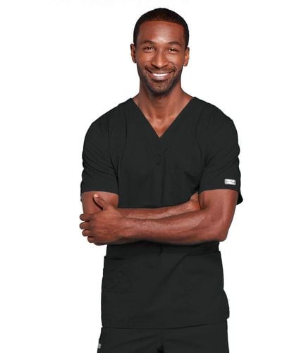 CHEROKEE And Scrubs Top With V-neck 4725 - Black
