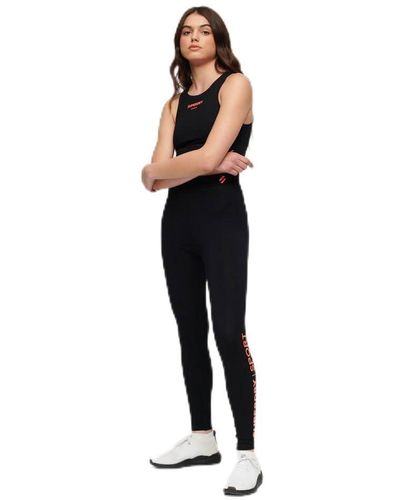 Superdry Core Sport High Waist Legging Trousers - Black