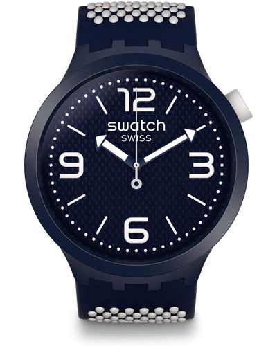Swatch Big Bold Armbanduhr BBCream SO27N101 - Blau