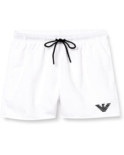 Emporio Armani Swimwear Boxer Essential Swim Trunks pour - Blanc