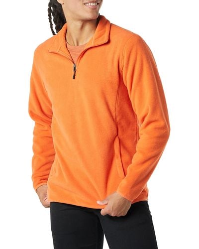 Amazon Essentials Quarter-zip Polar Fleece Jacket-discontinued Colors - Orange