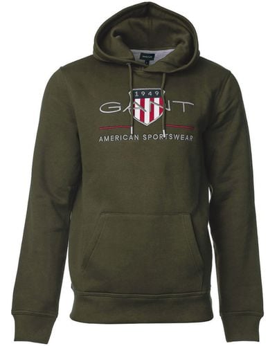 GANT Reg Archive Shield Hoodie Hooded Sweatshirt - Green