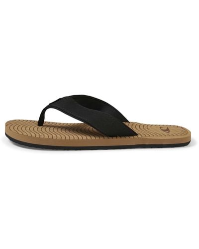 O'neill Sportswear S Koosh Flip Flops Sandals Tan 10 Uk - Black