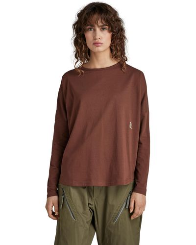 G-Star RAW Woven Mix Loose Top - Bruin