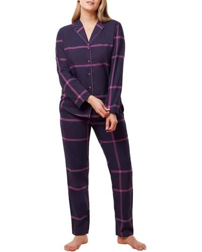 Triumph Boyfriend Pw X Checks Pyjama Set - Blue