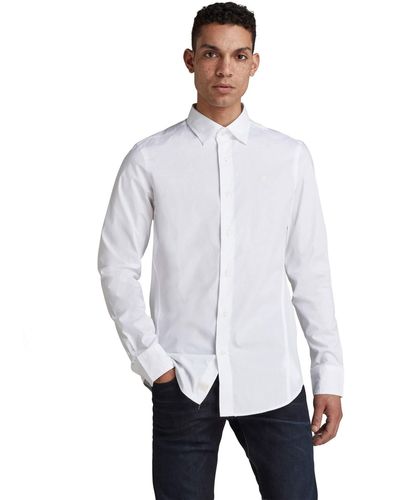 G-Star RAW Dressed Super Slim Shirt Camicia - Bianco