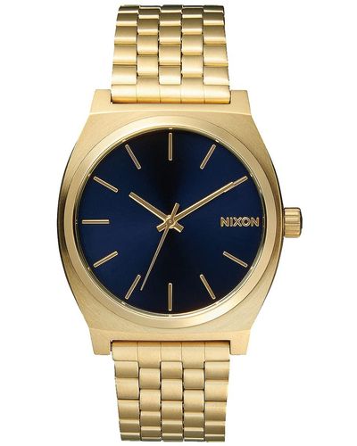 Nixon Time Teller A0451931-00. Light Gold And Cobalt Blue 's Watch - Metallic