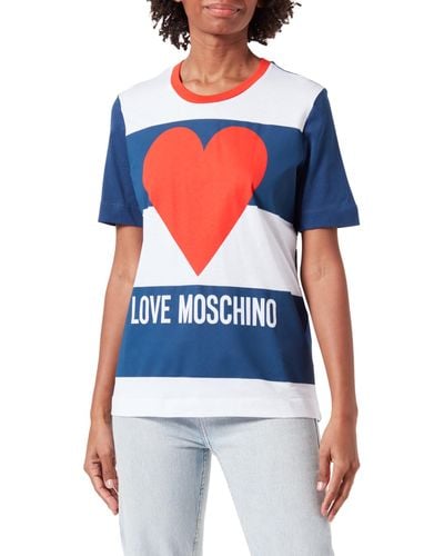 Love Moschino Regular fit Short-Sleeved T-Shirt - Blau