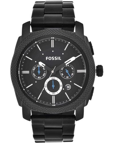 Fossil Chronograph Quarz Uhr mit Edelstahl Armband FS4682 - Schwarz