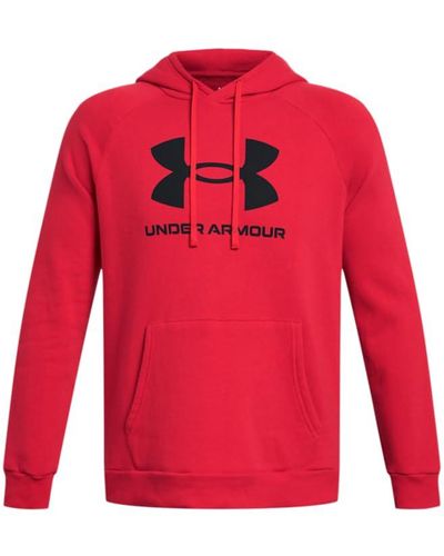 Under Armour Rival Fleece Logo Hoodie, - Red