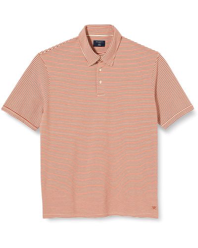 Hackett Yd Stripe Polo Ss Shirt - Pink