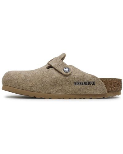 Birkenstock Boston Bs Wool Felt Sandcastle Sandals 7.5 Uk - Grey
