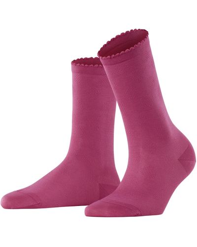 FALKE Socken Bold Dot W SO Baumwolle einfarbig 1 Paar - Lila