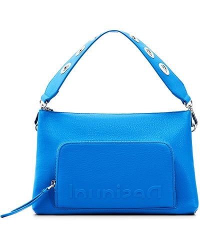 Desigual Bag, Bolsa de Half Logo 22_Dortmund 5000 Navy para Mujer, Azul, Einheitsgröße