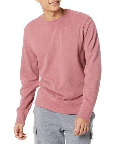 Amazon Essentials Long-sleeve Lightweight French Terry Crewneck Sweatshirt - Pink