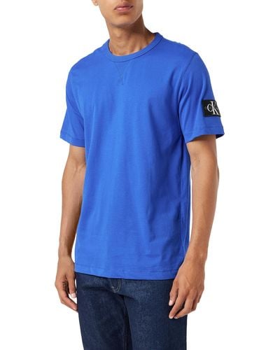 Calvin Klein T-Shirt mit Abzeichen S/S Strickoberteile - Blau