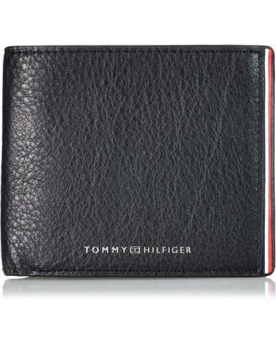 Tommy Hilfiger Porte-Monnaie TH Corporate Flap & Coin Wallet Petit Modèle - Noir