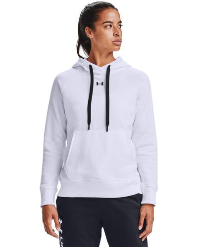 Under Armour S Rival Fleece Pull-over Hoodie - White