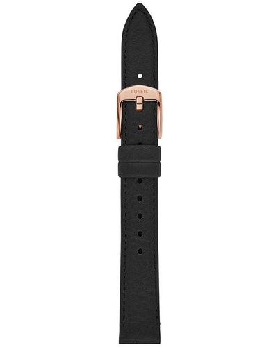 Fossil Uhrenband für 14 mm LiteHide-Leder schwarz