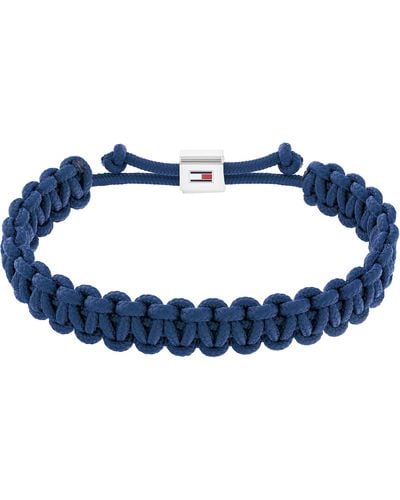 Tommy Hilfiger Jewelry Pulsera de cordón para Hombre de Nailon Azul marino - 2790493