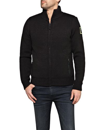 Replay UK3053.000.G2897F Maglione Cardigan - Nero