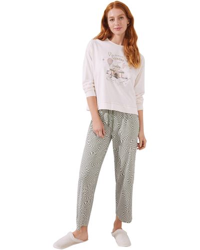 Women'secret Pyjama Met Lange Mouwen - Zwart