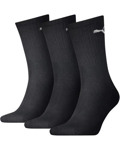 PUMA Socken SPORT CREW STRIPE 6er Pack 35-38 39-42 43-46 47-49 Schwarz Weiss Grau Sportsocken