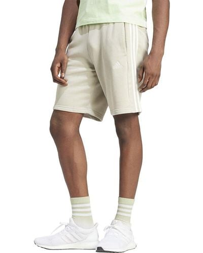 adidas Essentials Fleece 3-Stripes Shorts Pantalones Cortos Casuales - Neutro