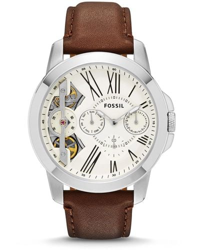 Fossil Orologio Analogico Uomo con Cinturino in Pelle ME1144 - Marrone