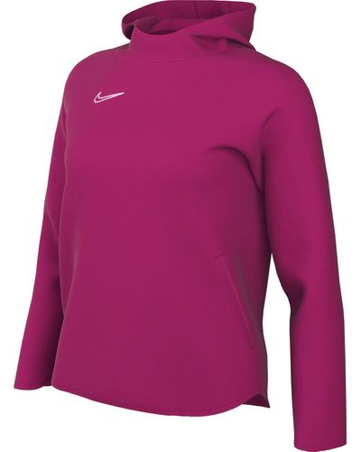 Nike Top W Nk Df Acd Hoodie - Br Ww, Fireberry/white, Dq6823-615, Xs - Paars
