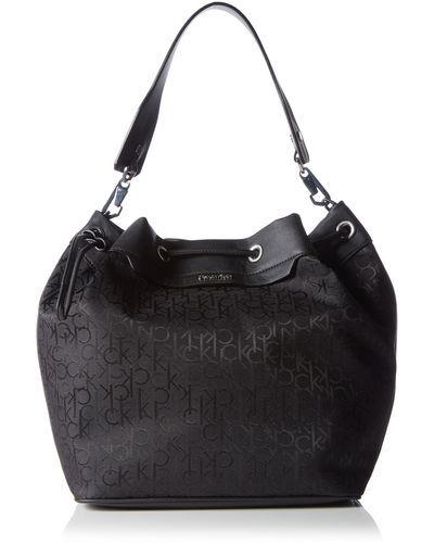 Calvin Klein Lara Bucket Bag K60K601153 Umhängetaschen 37x33x18 cm - Schwarz