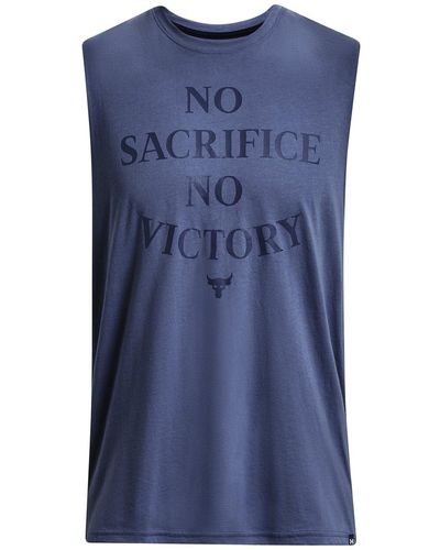 Under Armour S Project R Sms Sleeveless Tank Top Blue M