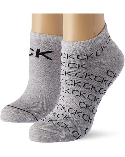 Calvin Klein Repeat Logo Liner Socks-Confezione da 2 Sneaker - Grigio