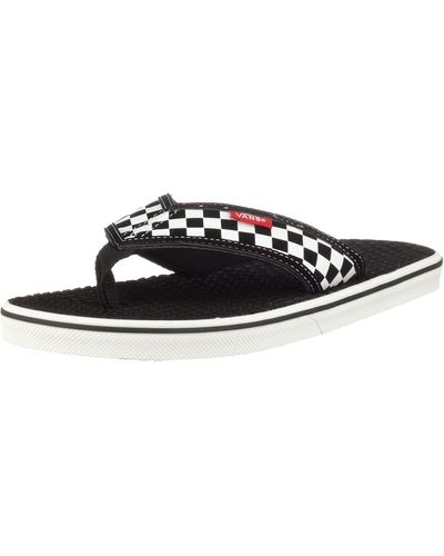 Vans La Costa Checkerboard Black/white Flip Flop Sandal Vfjcapk 8 Uk
