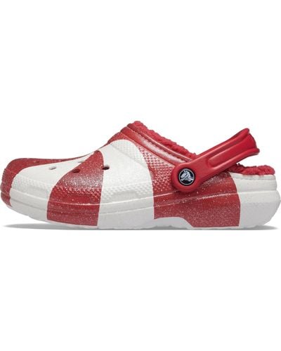 Crocs™ Classic Holiday Lined Clogs For All The Asins - Red