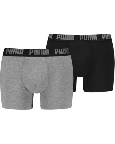 PUMA Boxer Boxershorts Shorts Unterhosen Comfort Stretch 2er Pack - Grau