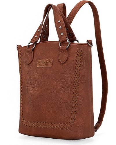 Wrangler Top-handle Purse Convertible Backpack Crossbody Bags For - Brown