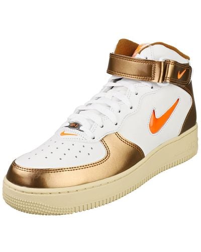 Nike Air Force 1 Mid QS Trainers DH5623 Sneakers Schuhe - Mettallic