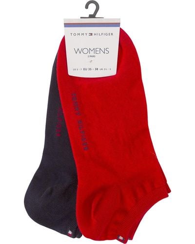 Tommy Hilfiger Th Trainer Ankle Socks - Red
