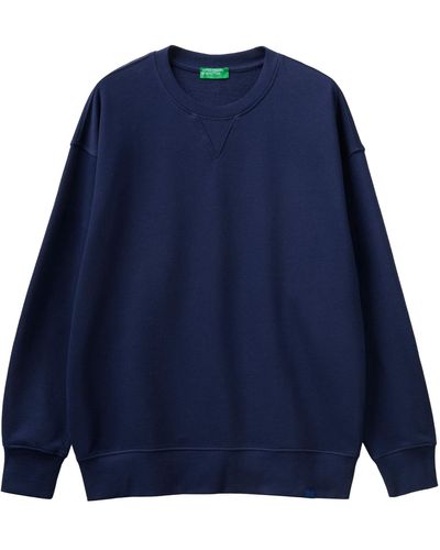 Benetton Trikot G/C M/L 3j68u1009 Sweatshirt - Blau