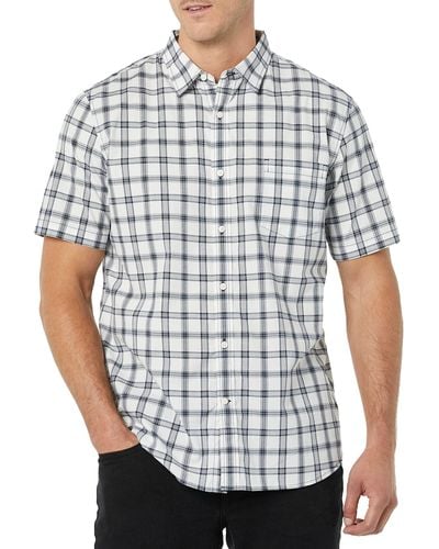 Amazon Essentials Slim-fit Short-sleeve Poplin Shirt - Multicolour