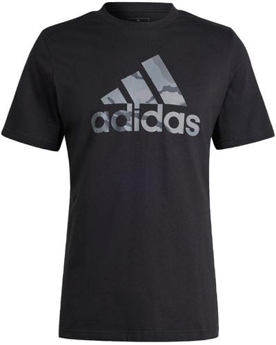 adidas Camiseta Badge of Sport Camo Graphic - Negro
