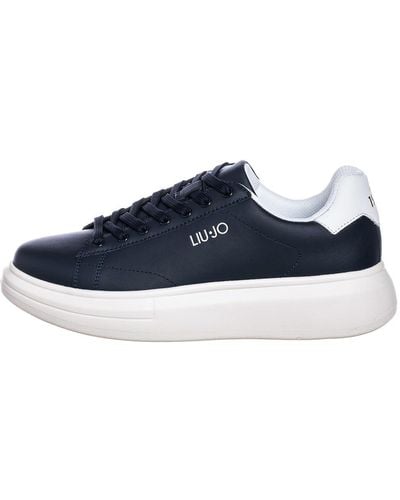 Liu Jo Scarpa uomo Liu-Jo sneakers Big 01 in pelle blu navy/ bianco US24LJ05 7B4027PX474S3342 43 - Blau