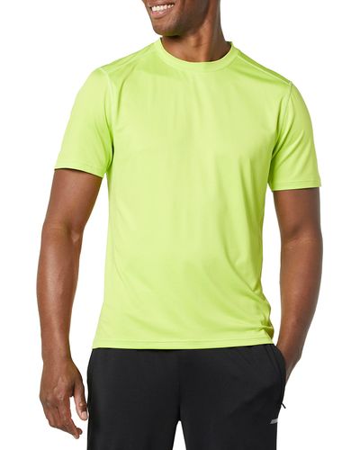 Amazon Essentials T-Shirt a iche Corte Elasticizzata Tecnica Uomo - Verde