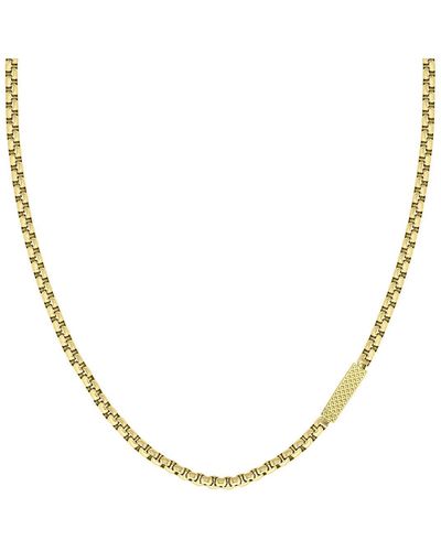 Lacoste Collar de cadena para Hombre Colección L'ESSENTIEL Decorado con diseño petit piqué - 2040122 - Metálico