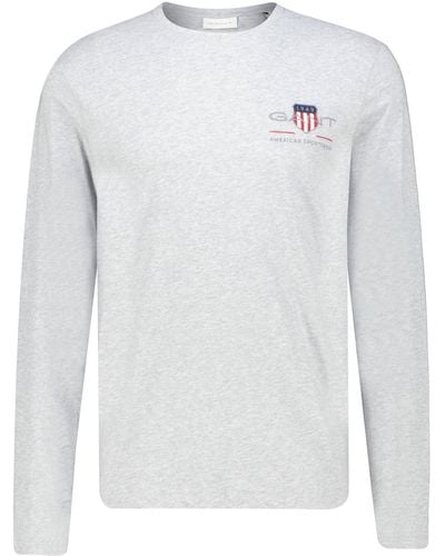 GANT Reg Medium Archive Shield LS T T-Shirt - Bianco